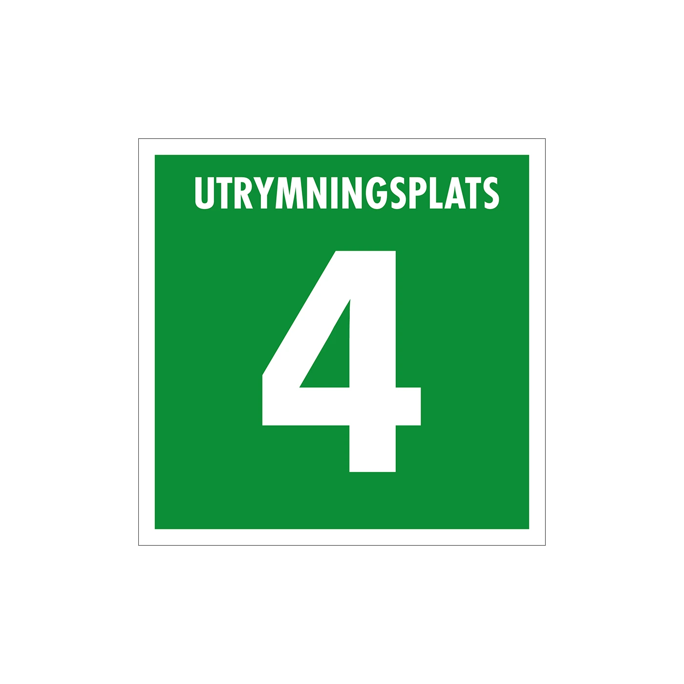 Skylt 90x90 Säkerplats nr 4