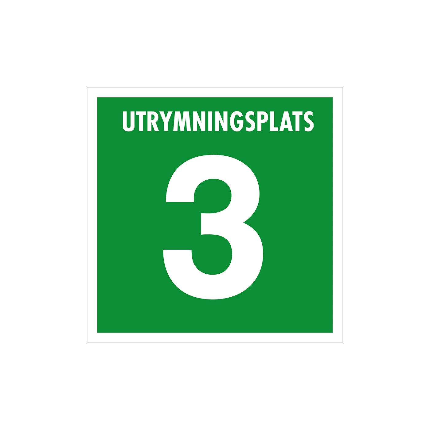 Skylt 90x90 Säkerplats nr 3