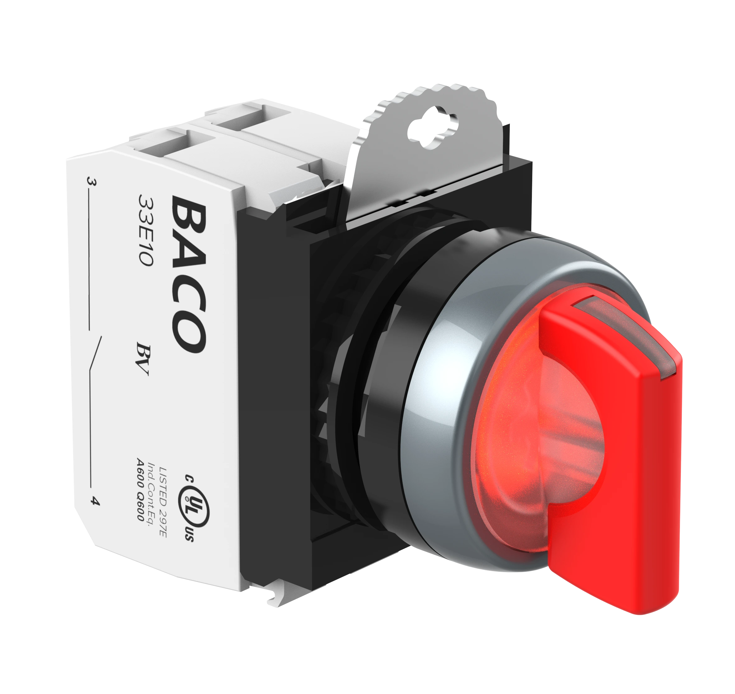 Vred m. LED 1-0 fast 1xNC
