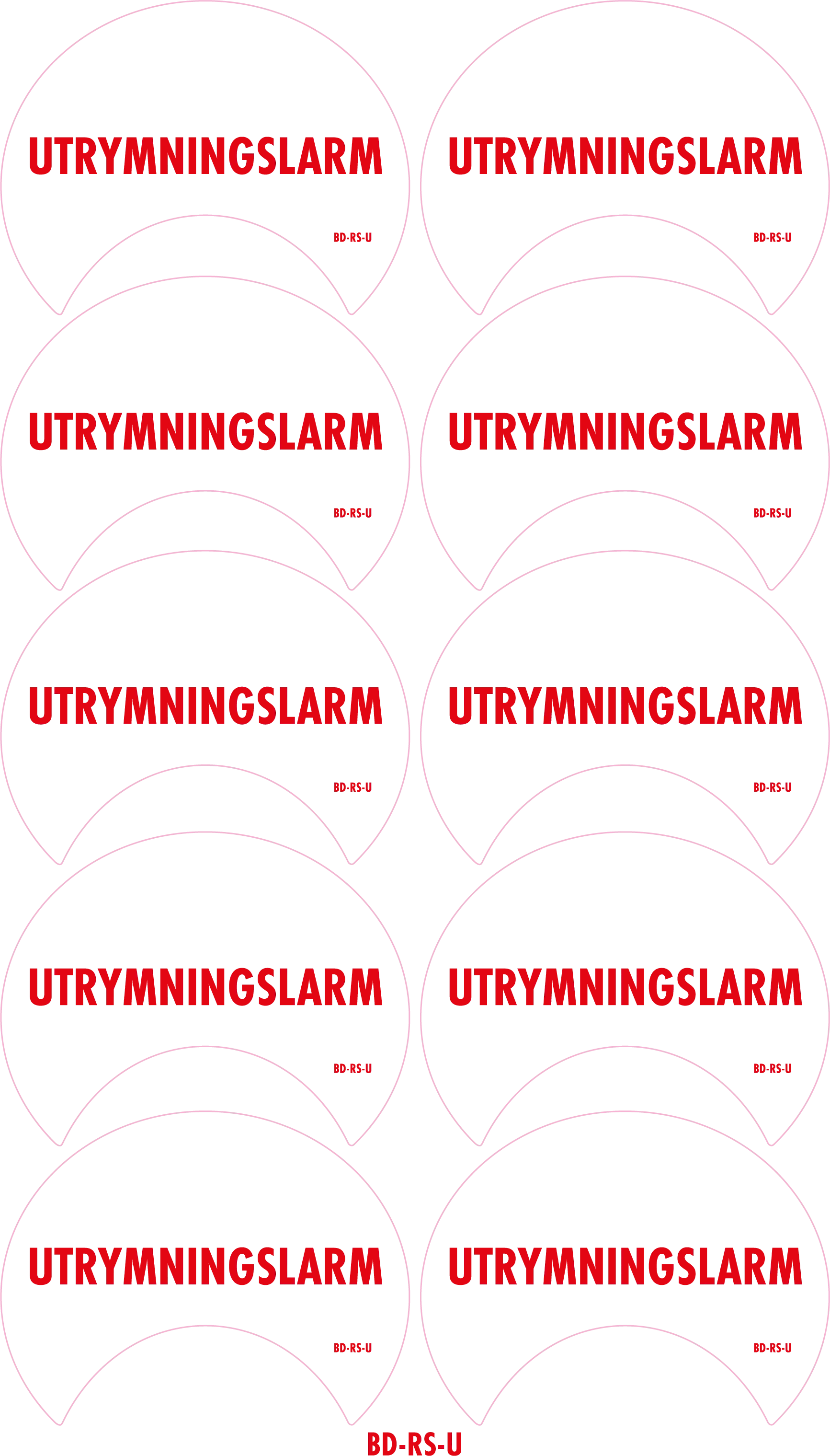 Frontdekal Siren Utrymningslarm