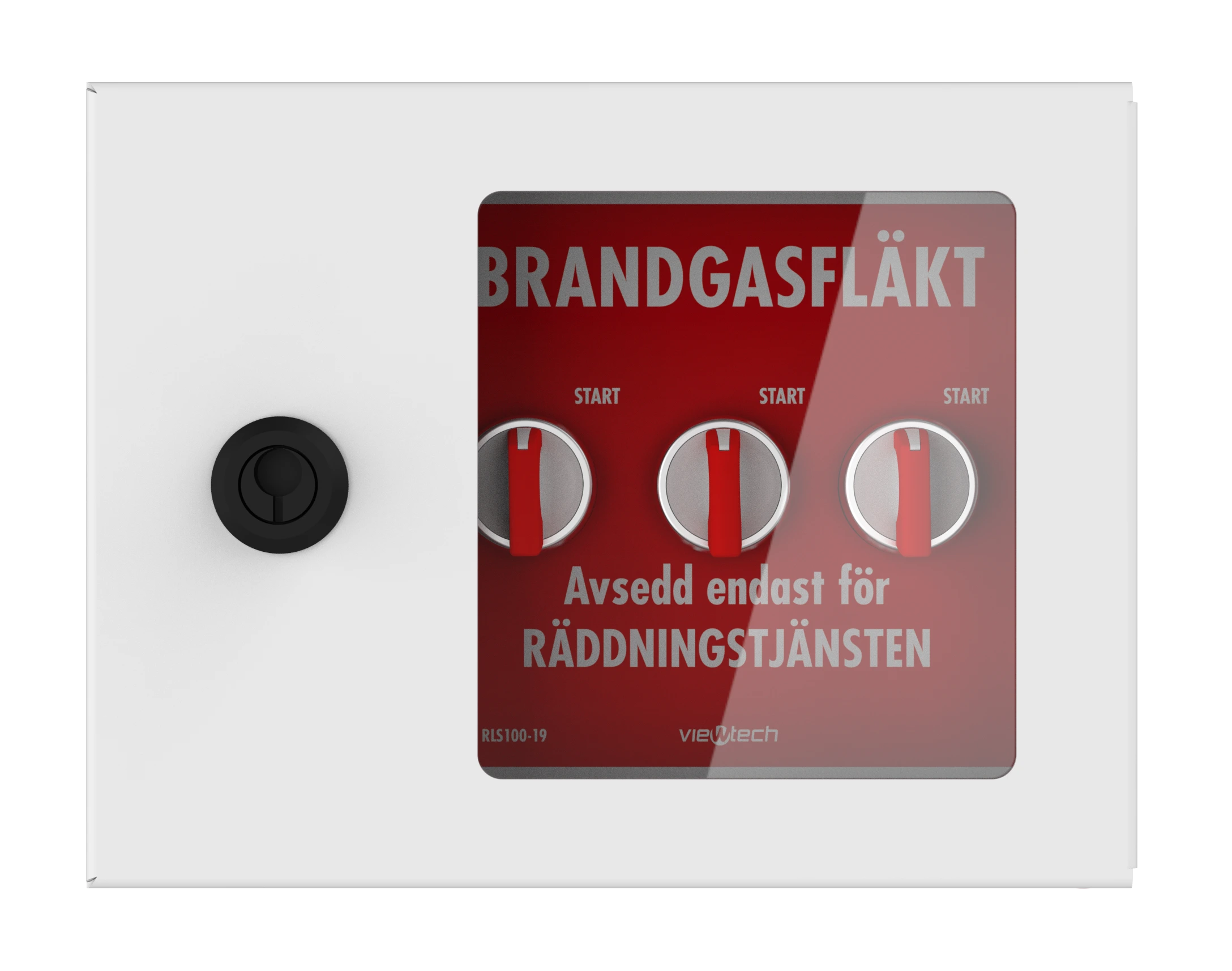 Manöverskåp brandgasfläkt 3 vred