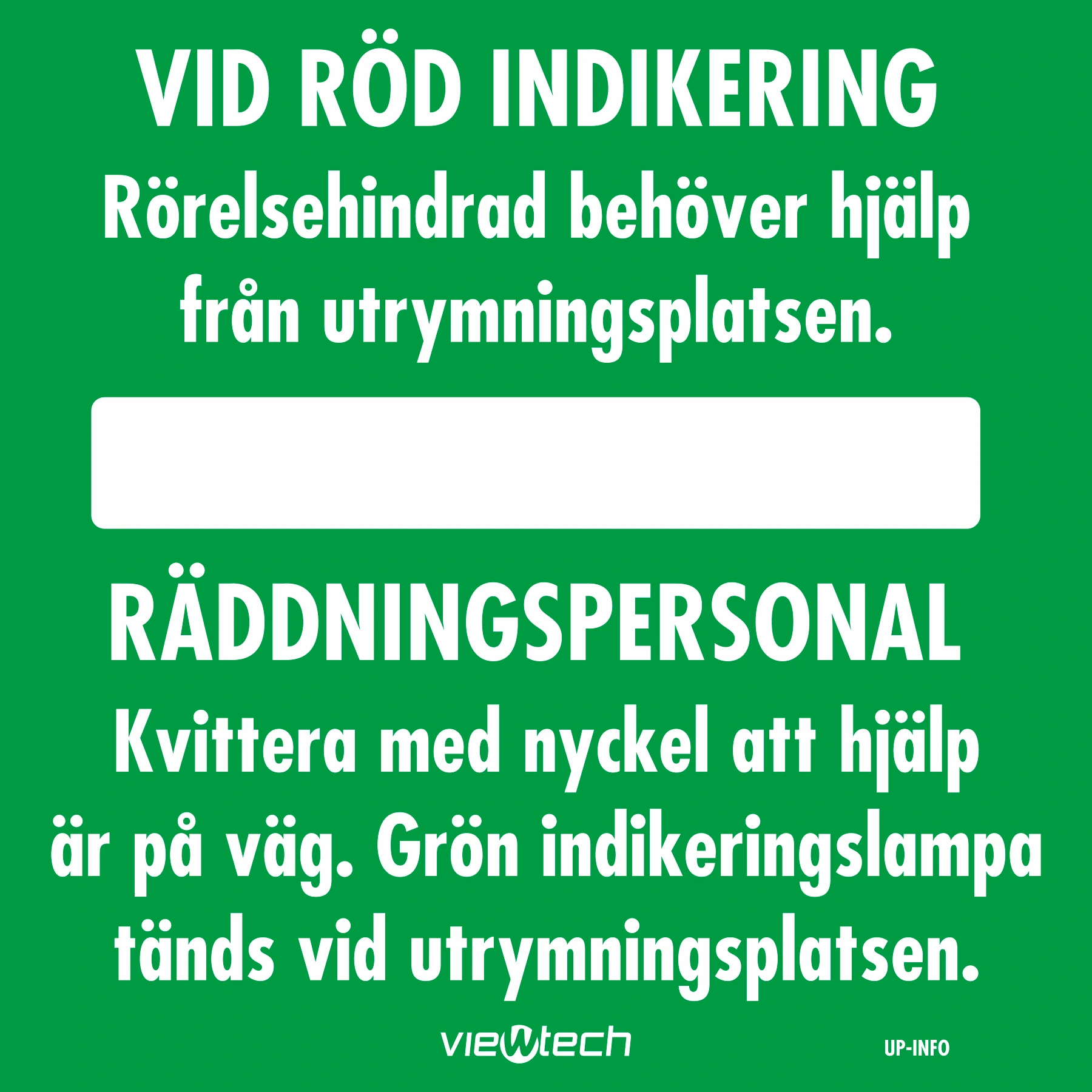 Skylt - Information Utrymningsplats 120x120