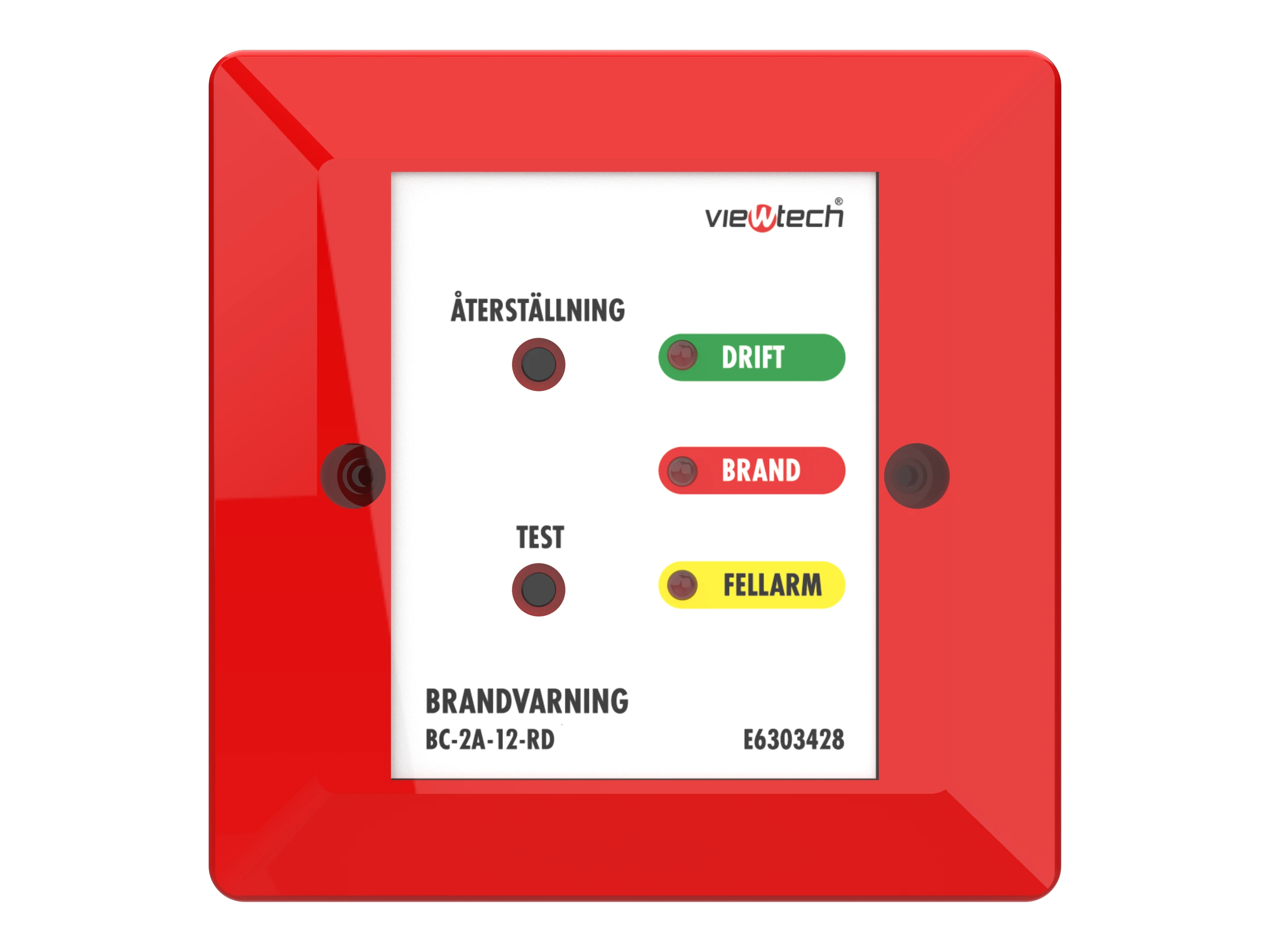 Brandcentral 12 V Röd