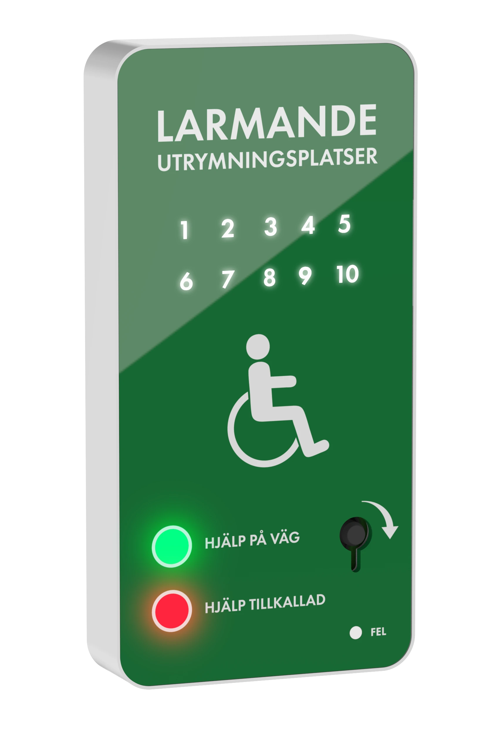 Larmpanel Visuellt nödlarm 1-10 Platser