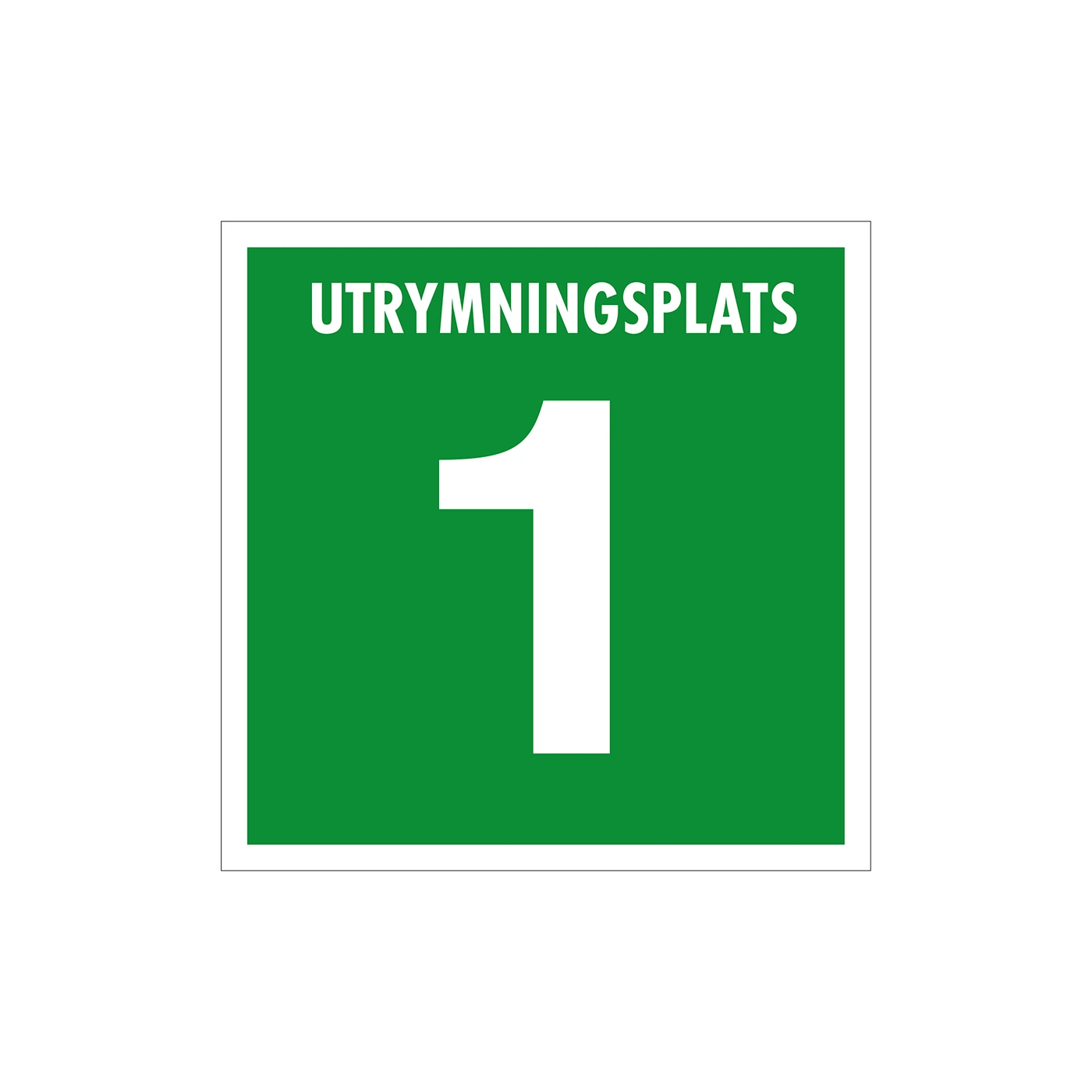 Skylt 90x90 Säkerplats nr 1