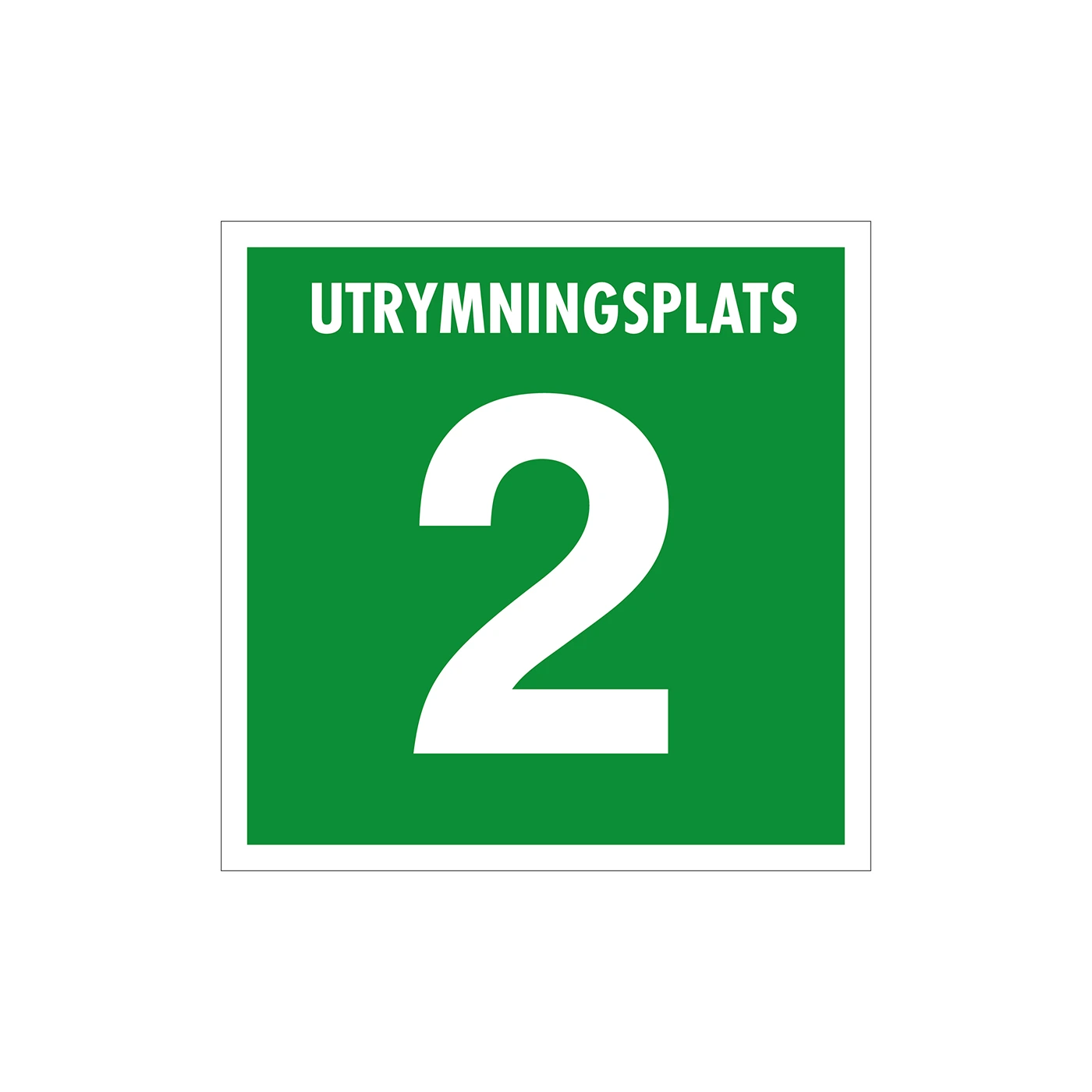 Skylt 90x90 Säkerplats nr 2